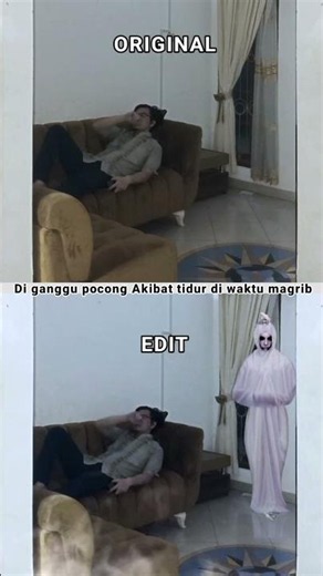 Di Ganggu Pocong❗Akibat tidur di waktu magrib #edit #hantu #pocong #viral #shorts