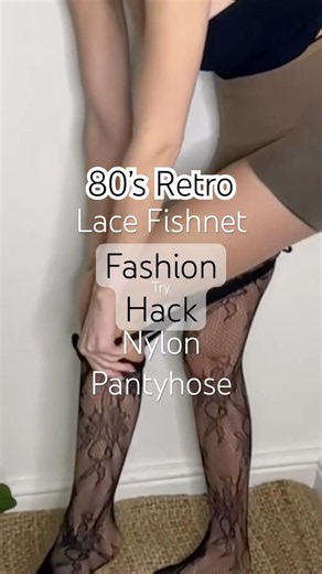 FASHION HACK: Retro 80’s Lace Fishnets + Leather