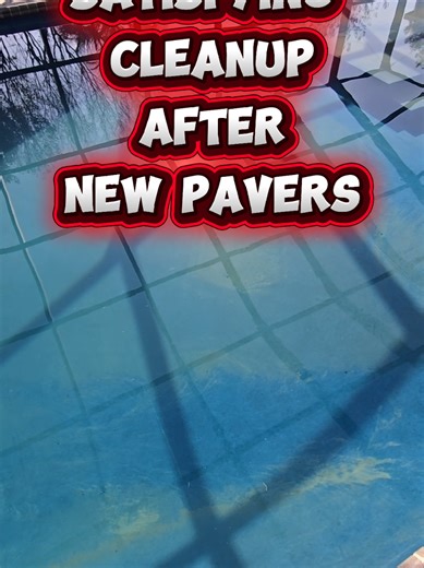 Satisfying Vacuum After Paver Install. #DIY #cloverpoolcare #fyp #fypシ #swimmingpool