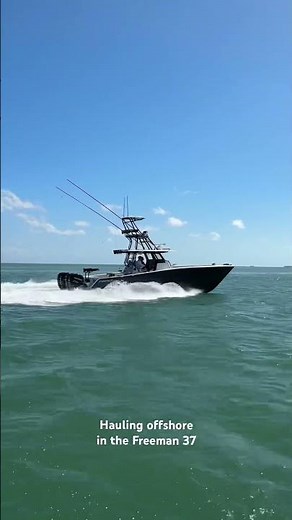 Watch as this Freeman 37 launches offshore 👀 #freemanboats #offshore #centerconsole