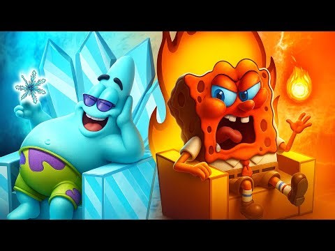 Hot and Cold Challenge: SpongeBob vs Patrick! 🔥❄️ | Spongebob Animation