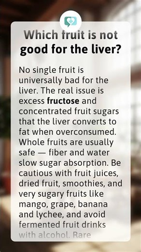 Which fruit is not good for the liver?