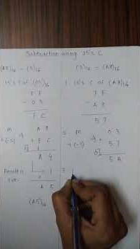 16.2 example of subtraction using 15's complement