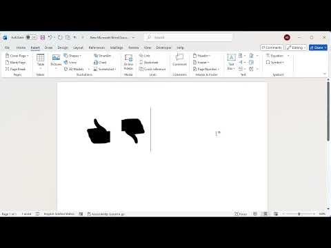 How to insert thumbs up and thumbs down signs in word