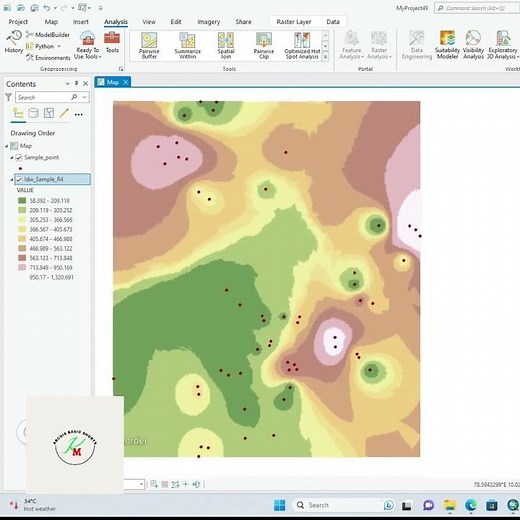 How to Create Spatial Interpolation IDW Inverse Distance Weighting ArcGIS #arcgispro #arcgis #esri