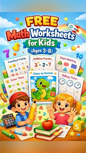 FREE Math Worksheets for Kids | Before & After Numbers + Addition
