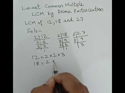 Least Common Multiples by Prime Factorisation |#LCM #Primefactorisation