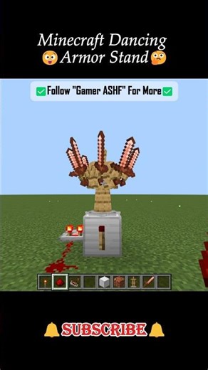 Minecraft Dancing Armor Stand 😲🤔 #shorts #minecraft #shortsfeed