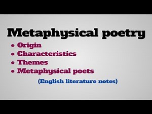 Metaphysical poetry in English literature