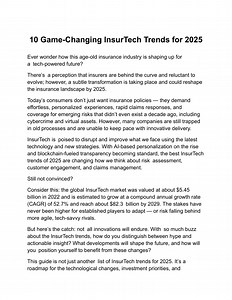 10 Game-Changing InsurTech Trends for 2025 - SlideServe