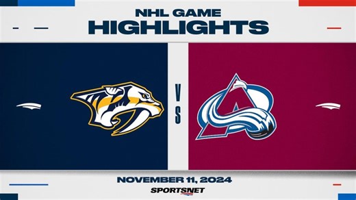 NHL Highlights: Avalanche 3, Predators 2 (OT)