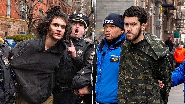 Gracie Mansion bomb suspects processed at New York City's 19th precinct
