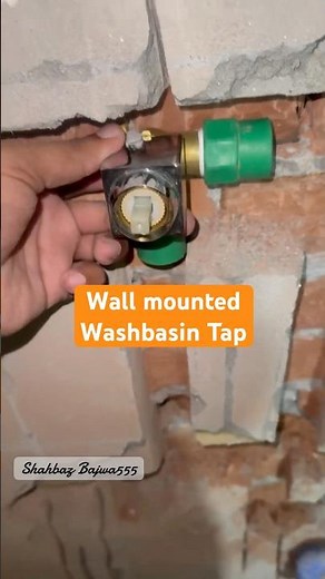 washbasin tap fitting -bathroom tap fitting #plumbingtime #shorts