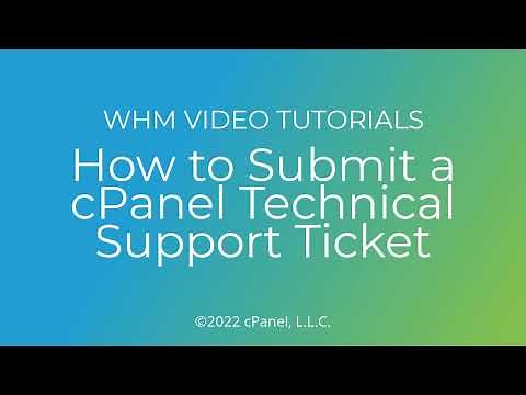 WHM Tutorials - The Technical Ticket System