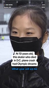 Three years ago when she was just 10 years old, figure skater Jinna Han — one of the victims of the D.C. midair crash — told a reporter she hoped to compete in the Olympics one day. https://nbcnews.to/4aFlfjy | NBC News