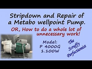 Metabo wellpoint pump Teardown and repair.