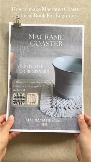Macrame coaster tutorial beginners ✨ available👉🏻 https://macramatie.etsy.com/listing/1875546903