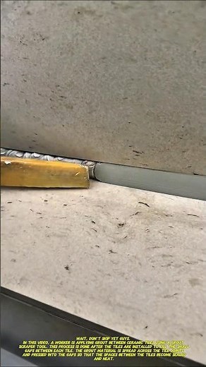 Applying Tile Grout Between Ceramic Tiles | Floor Finishing Technique.