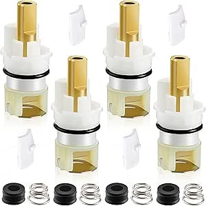 Honoson 4 Pack RP25513 Faucet Stem Replacement for Faucet Repair Kit with RP24096 Cartridge RP4993 Seat and Spring for Kitchen Home Cartridge Replacement
