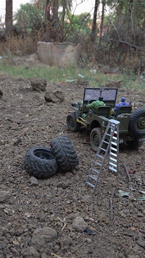 1/10 Scale 4x4 USA 🇺🇸 ARMY JEEP FMS fcx10 1941 MB Off-road @RCPlayGround #4x4 #shorts #feed