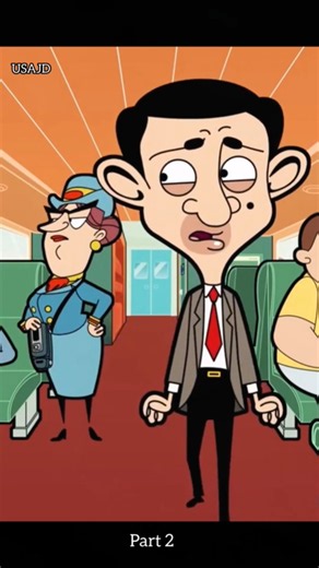 Mr Bean's Funniest Train Ride 😂 | Part 2 | Funny Cartoon Shorts #shorts