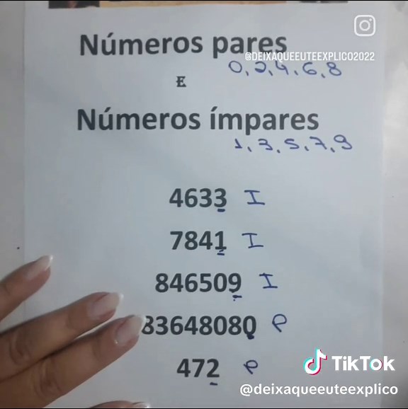 Números pares e números ímpares