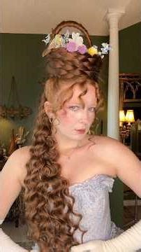 Turning my hair into a basket!!! It actually came out so cute 😭