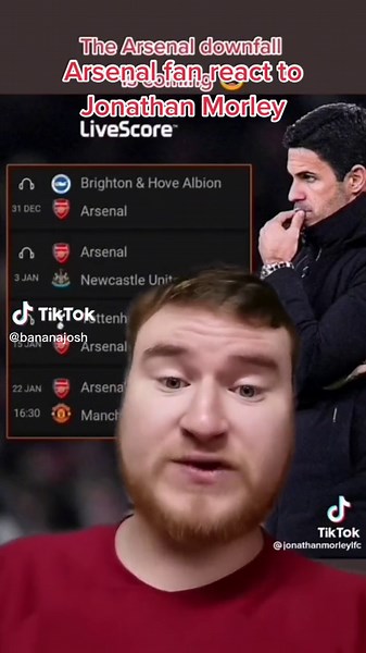 Arsenal fan react to Jonathan Morley #premierleague #arsenal #jonathanmorleylfc #brightonfc #newcastleunited #spurs #manchesterunited #fyp #fypシ #CapCut