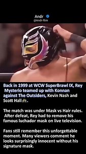 Rey Mysterio Lost Mask vs Hair Match And Unmasked At WCW SuperBrawl IX 1999 #reymysterio #wcw