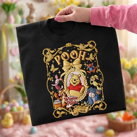 Pooh Bear Embroidery PNG, Retro Cartoon Design (digital Download) - Etsy