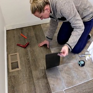 9.8M views · 30K reactions | DIY Peel & Stick Vinyl Flooring Over Existing Flooring Partner: youtube.com/@KomarProject | DIY & Crafts | Facebook