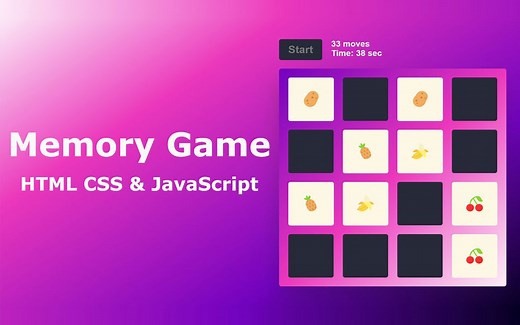使用HTML, CSS & JavaScript构建记忆游戏