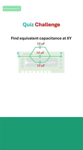 Equivalent capacitance circuit Quiz No 12