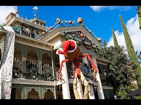 HAUNTED MANSION HOLIDAY 2012 (Full Ride) Disneyland Nightmare Before Christmas POV 1080p HD