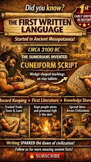 The First Written Language: Sumerian Cuneiform Explained #sumerians #language #gk