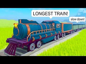 I Drive a LONG Train on Roblox BUT I find it hard to Stop