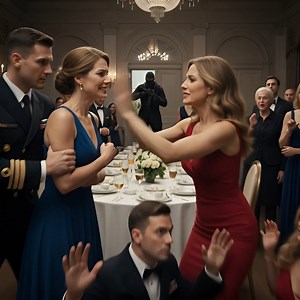 A NAVY SEAL MAJOR HELD HIS WIFE’S ARMS SO HIS MISTRESS COULD SLAP HER AT HIS PROMOTION PARTY – 15 MINUTES LATER, SOMEONE WALKED INTO THE HALL AND MADE HIS ENTIRE FAMILY DROP TO THEIR KNEES Crystal lights shimmered above the grand ballroom of the Marriott in downtown San Diego. The Navy had rented the entire hall for the promotion celebration of Navy SEAL Major Ethan Miller, the man praised as a hero after his last deployment in the Middle East. Ethan stood in the center—broad-shouldered, sharp-j