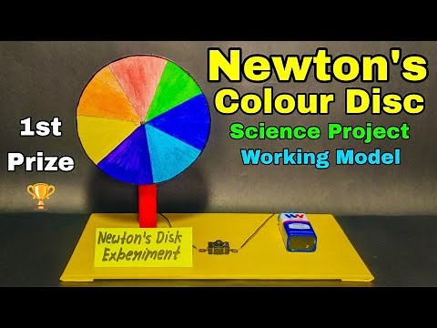 Newtons colour disc science project,Newtons colour disc school project,Newton colour wheel project