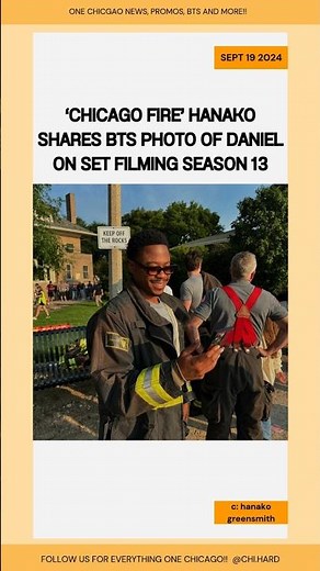 Chicago Fire Hanako Greensmith Shares BTS of Daniel Kyri on set Filming Season 13 #chicagofire