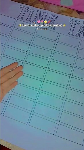 Easy School Time Table Project | Simple Method#TimeTableProject #SchoolProject #HowToMake #EasyCraft
