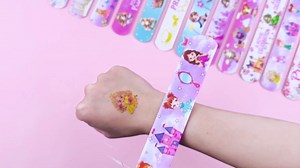 Cherisnowy 72PCS Little Princess Party Set - 48PCS Temporary Tattoos & 24PCS Slap Bracelets - Cute Birthday Supplies, Baby Shower Gifts, Classroom Rewards & Princess-Themed Decor for Girls