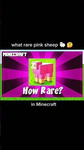 what rare pink sheep in minecraft 🤔 || #minecraft #gaming #pinksheep