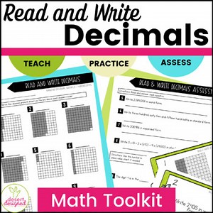 Read & Write Decimals Unit - 5th grade - Notes, Activities, Assessment, Lessons