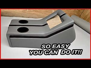 How to upholstery a Beautiful Car Console With Vinyl!