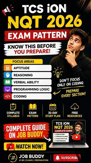 TCS iON NQT 2026 Exam Pattern 🔥 | Know This Before You Prepare! #examalert