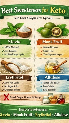 Best Keto Sweeteners | Sugar Alternatives for Keto & Healthy Kitchen #cleaneating #food