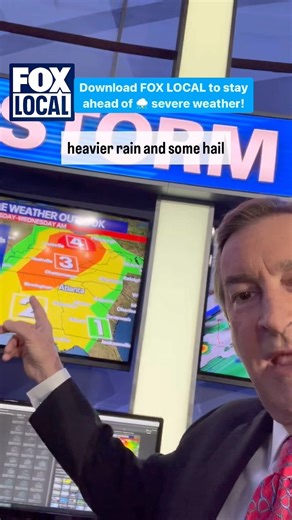 1.8K views · 83 reactions | SEVERE WEATHER: @davidchandley is monitoring a line of storms that will move into our area overnight Tuesday into Wednesday morning. Main threats include heavy rains, damaging winds, hail and potential for brief spin-up tornadoes. You can stay weather aware by downloading the #foxlocal app on your favorite TV streaming device. | FOX 5 Atlanta | Facebook