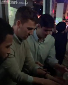 Eli Manning and Daniel Jones partying at the bar