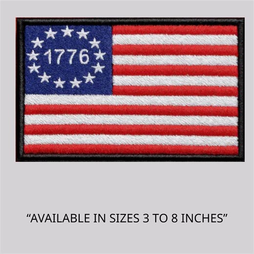 Custom Embroidered American Flag 1776 Patch Vintage Patriotic Design Historical Usa Style Iron on Badge for Jacket Backpack - Etsy
