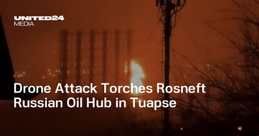 Drone Attack Torches Rosneft Russian Oil Hub in Tuapse
